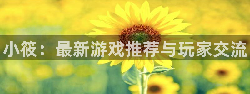 蓝冠娱乐官网：小筱：最新游戏推荐与玩家交流